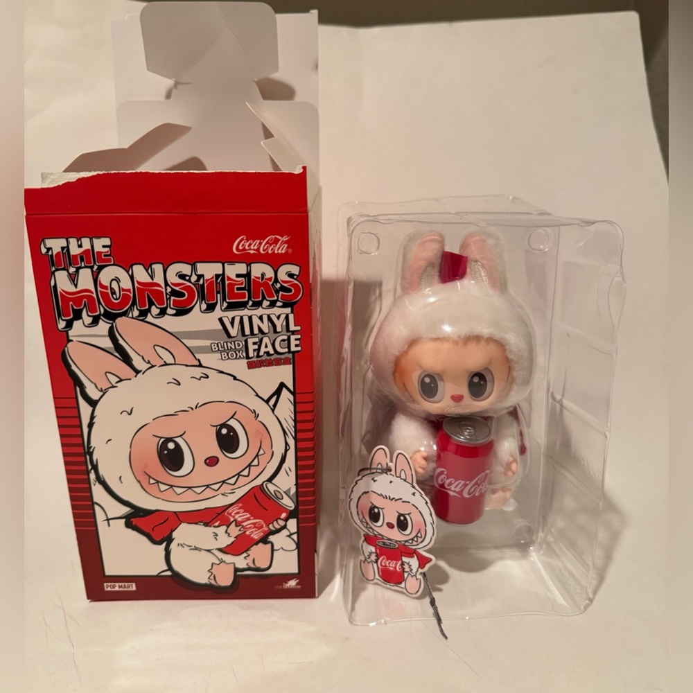 Pop Mart The Monsters Happy Factor Coca Cola Coke Series Labubu Face Pendant